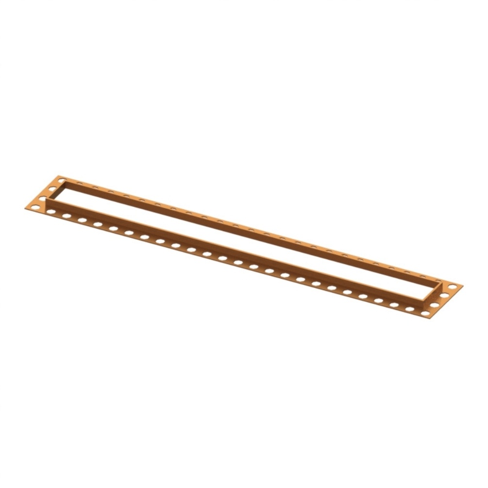 Product cut out image of the Abacus Elements Linear 600mm Brushed Bronze Waste Finishing Trim
